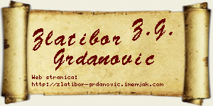 Zlatibor Grdanović vizit kartica